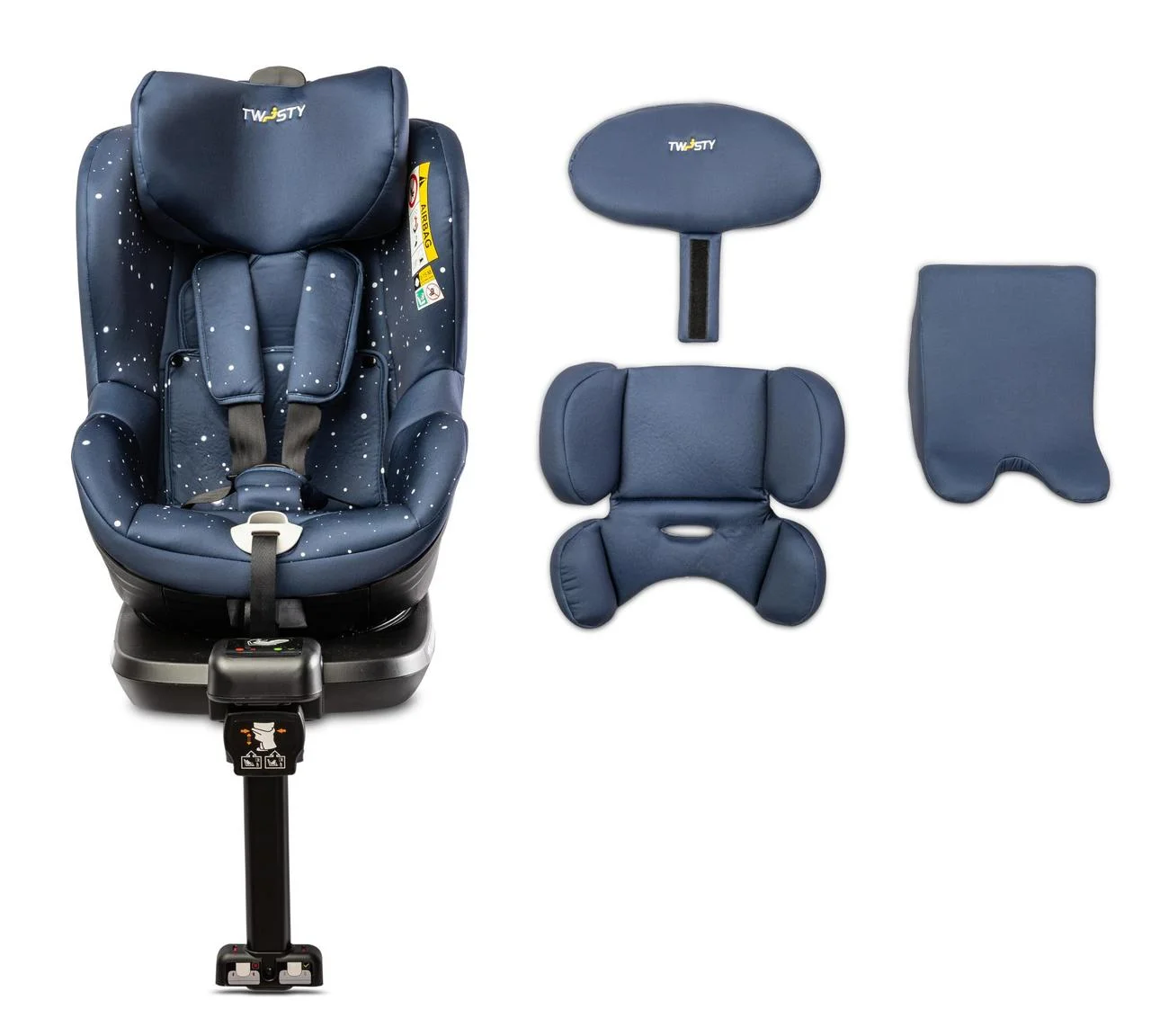 

Автокресло Caretero Twisty группа 0+/1 (0-18 кг) i-Size с системой Isofix и поворотным механизмом на 360° + защита от боковых ударов Синий