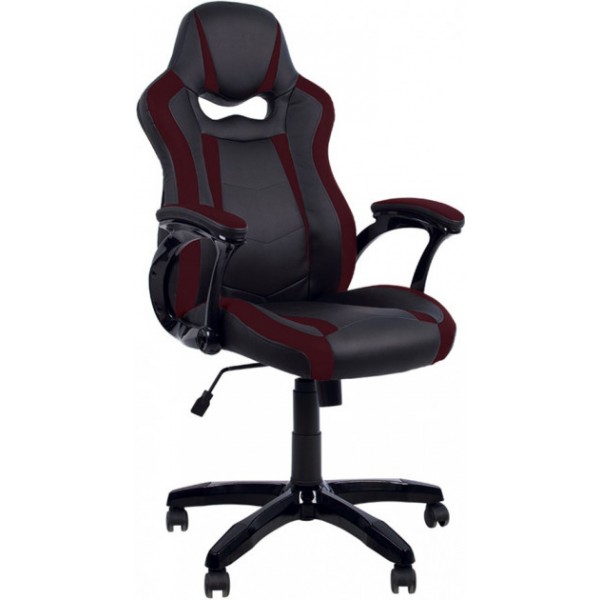 

Кресло геймерское COMBO Tilt PL73 механизм Tilt, пластиковая база, обивка экокожа ECO Новый стиль Черный с бордовым