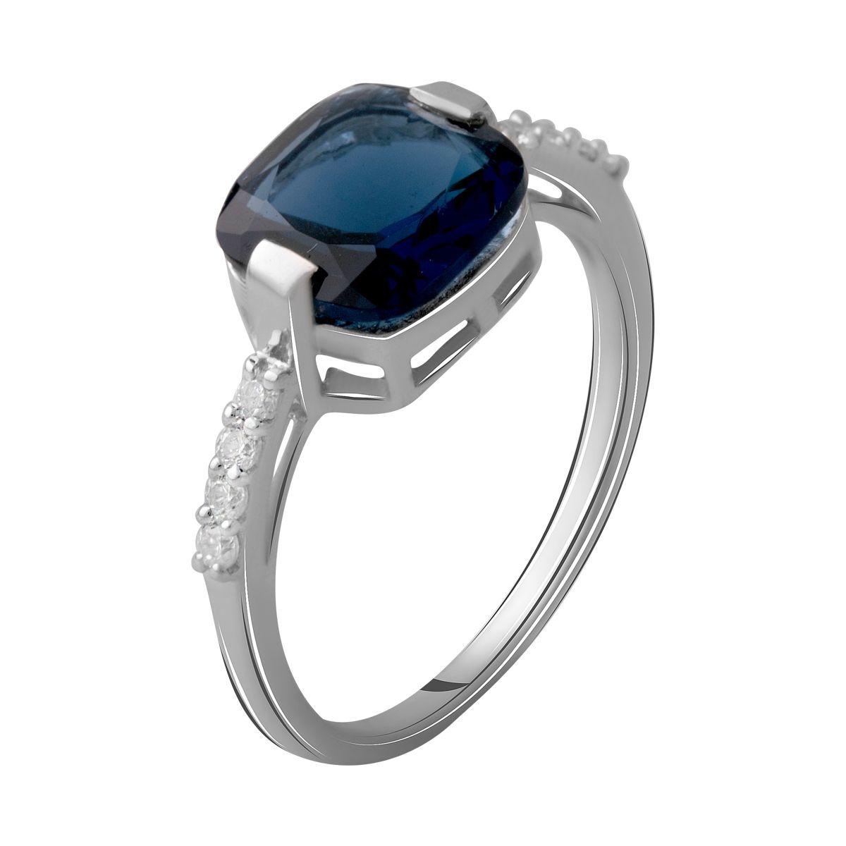 

Серебряное кольцо с сапфиром nano 2.468ct 2059653 18.5 размер