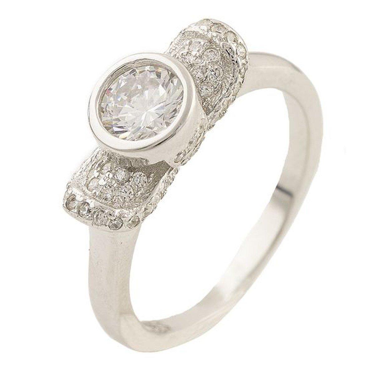 

Серебряное кольцо с фианитами 0534435 18 размер