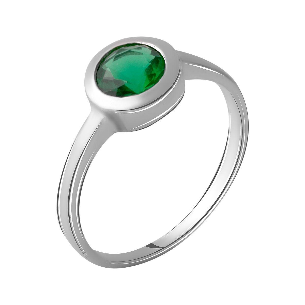 

Серебряное кольцо с изумрудом nano 0.6ct 0917856 16.5 размер