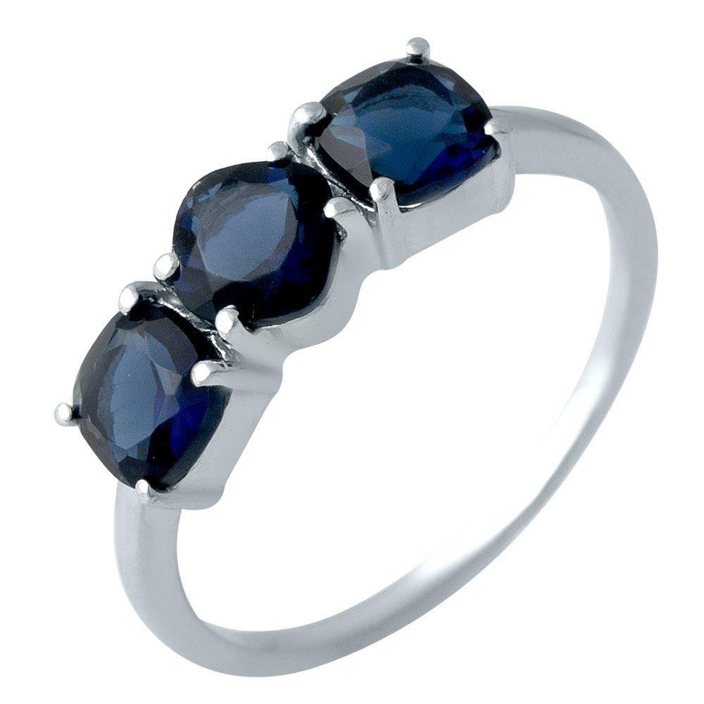 

Серебряное кольцо с сапфиром nano 1.338ct 1988688 18 размер