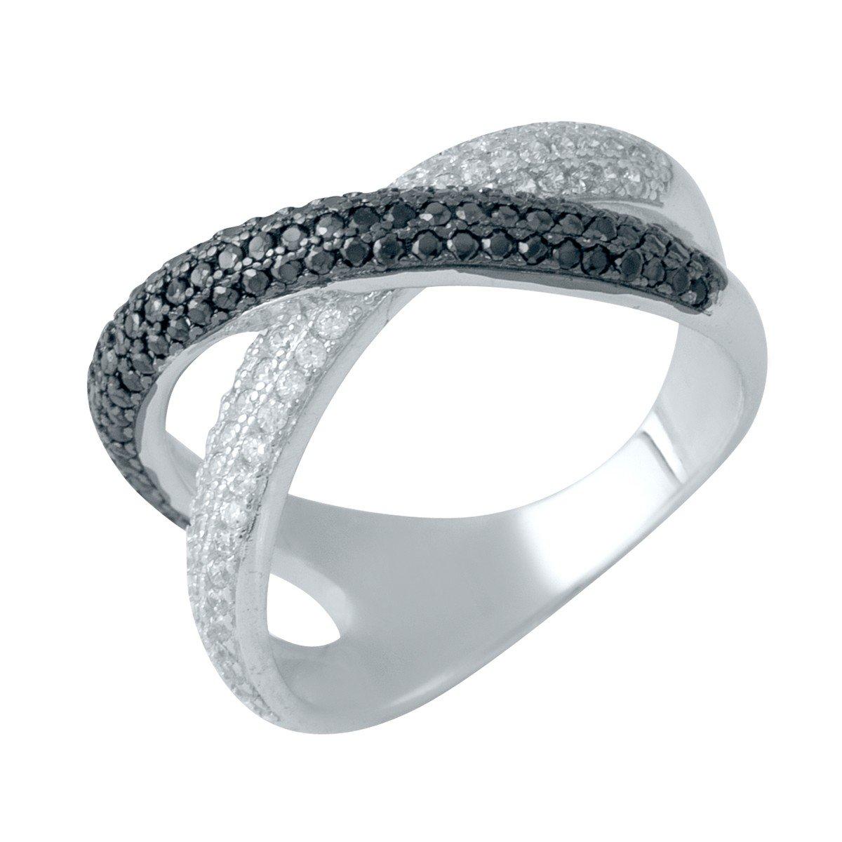 

Серебряное кольцо с фианитами 1987216 17.5 размер