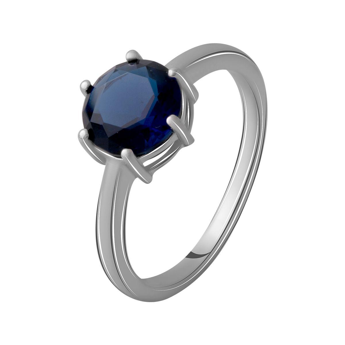 

Серебряное кольцо с сапфиром nano 1.438ct 2059301 17 размер