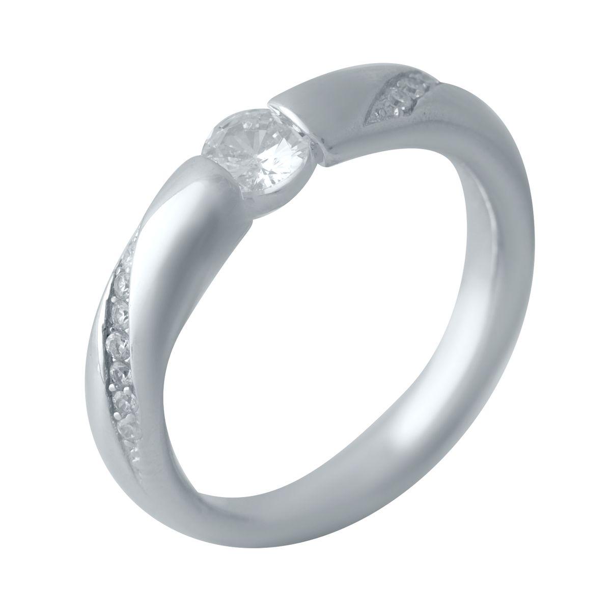 

Серебряное кольцо с фианитами 2022398 17 размер