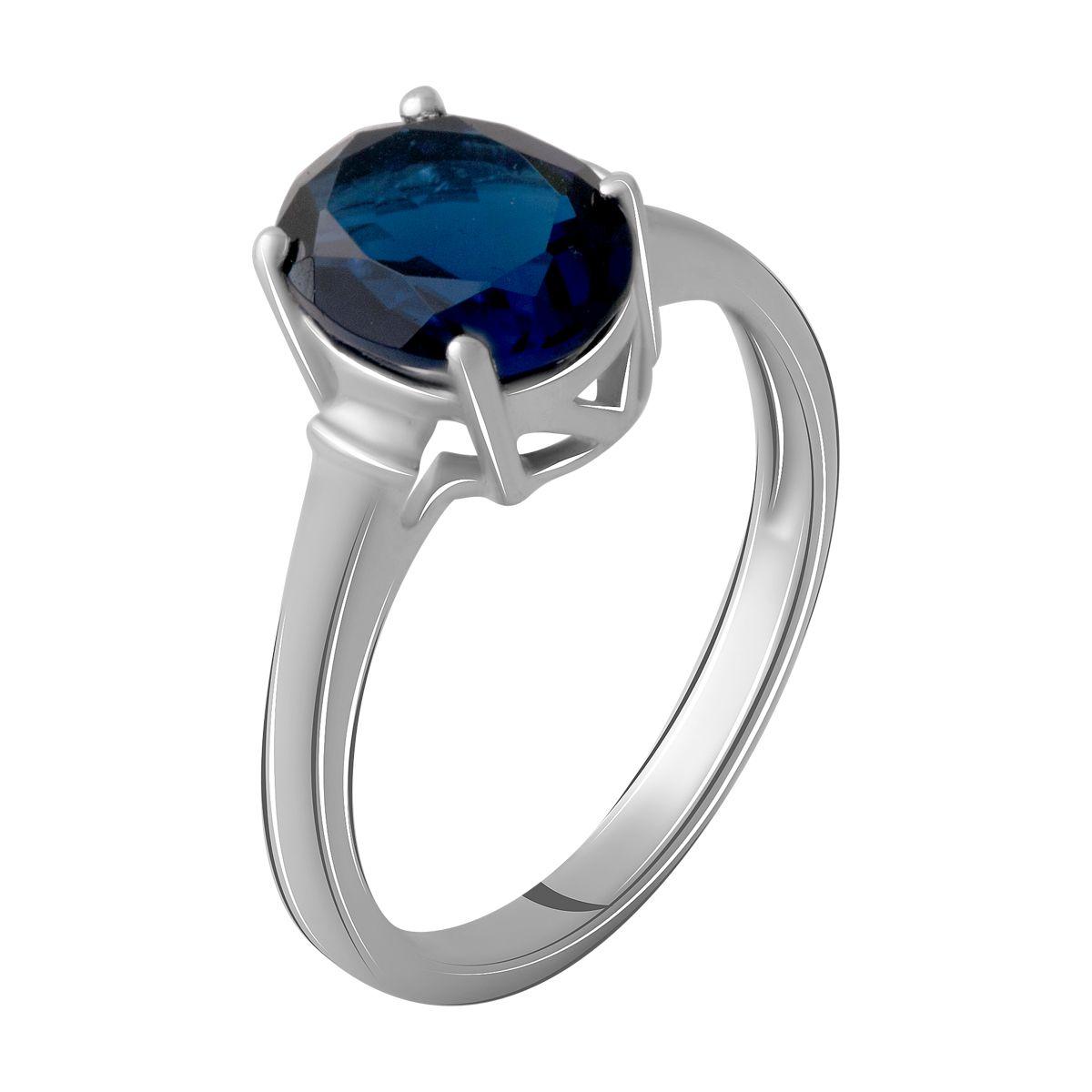 

Серебряное кольцо с сапфиром nano 1.688ct 2059288 18 размер