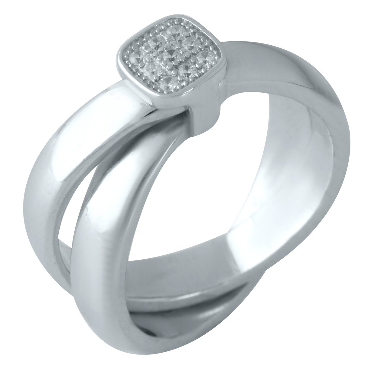 

Серебряное кольцо с фианитами 1957264 16.5 размер