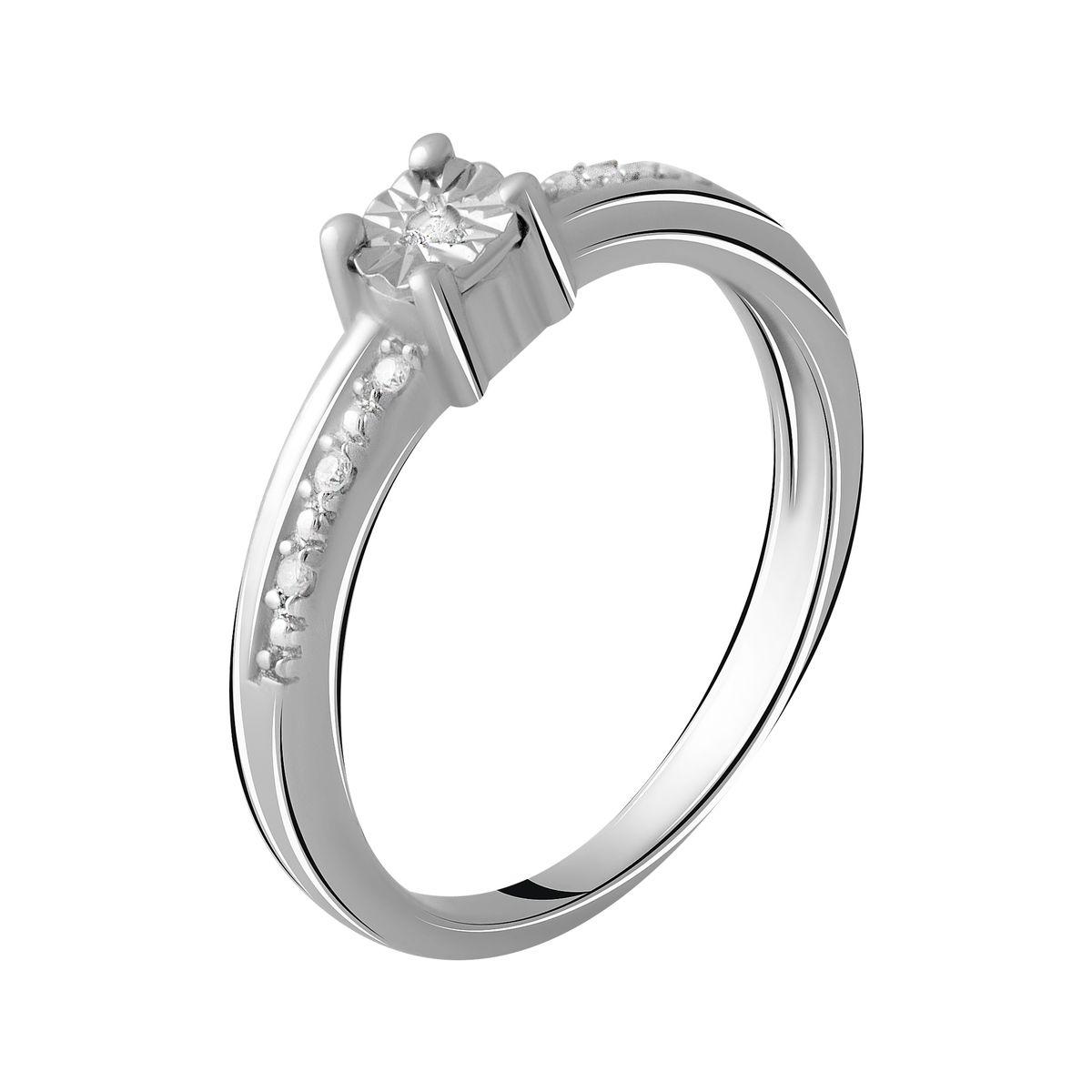 

Серебряное кольцо с натуральными бриллиантом 0.07ct 2048602 16 размер