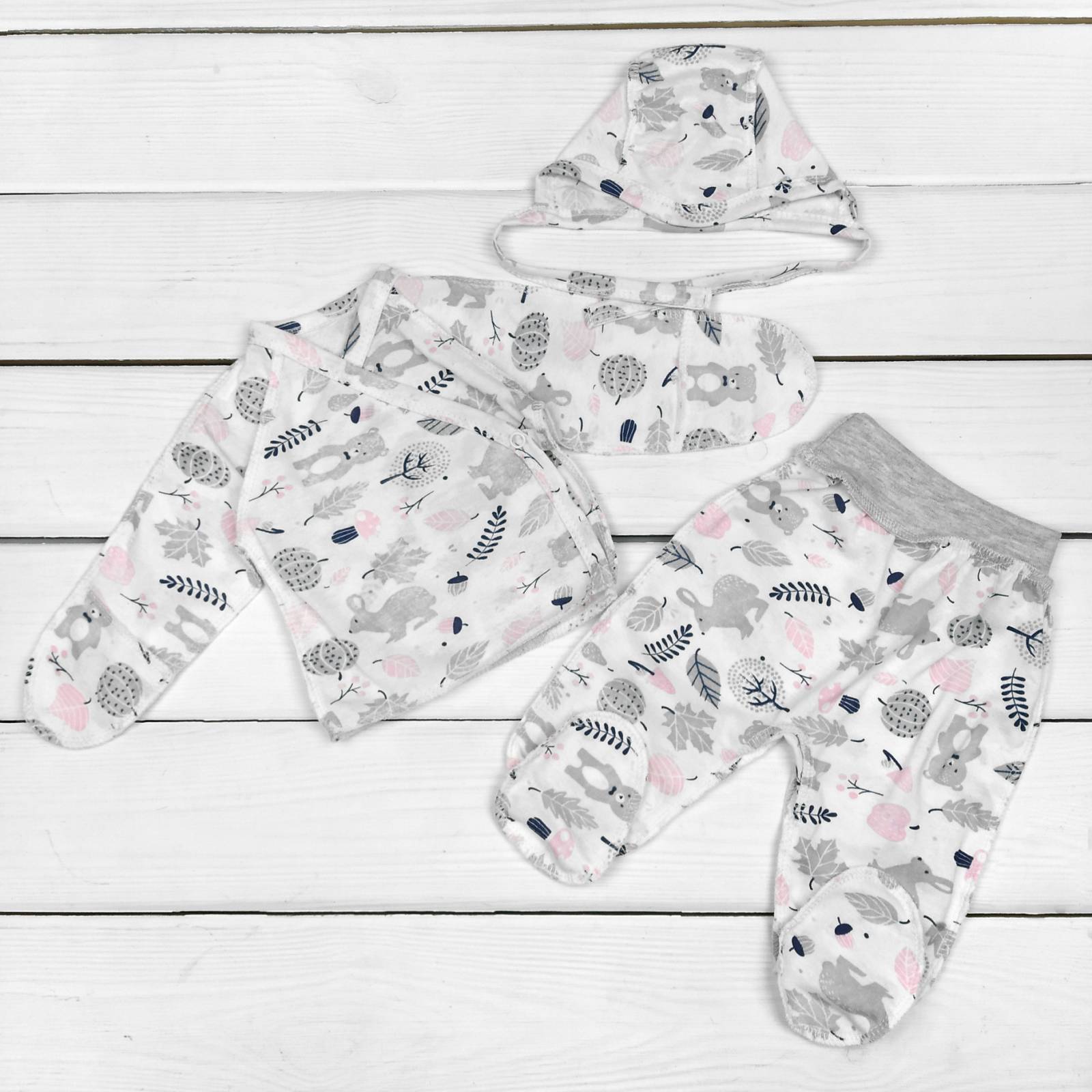 

3-х предметный набор Malena осень в лесу 56 см серый