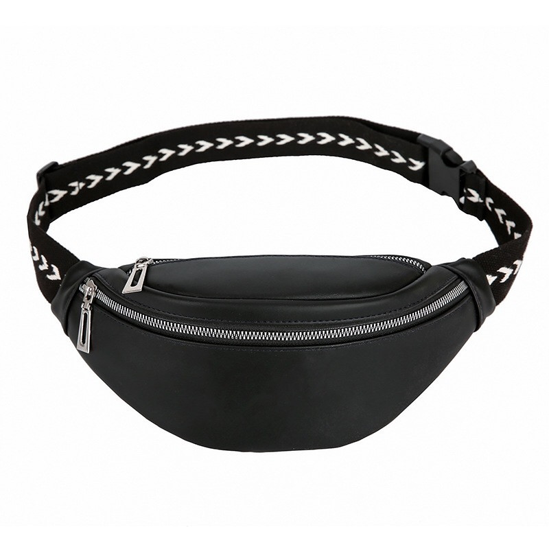 

Женская классическая бананка на два отдела 2588 черная