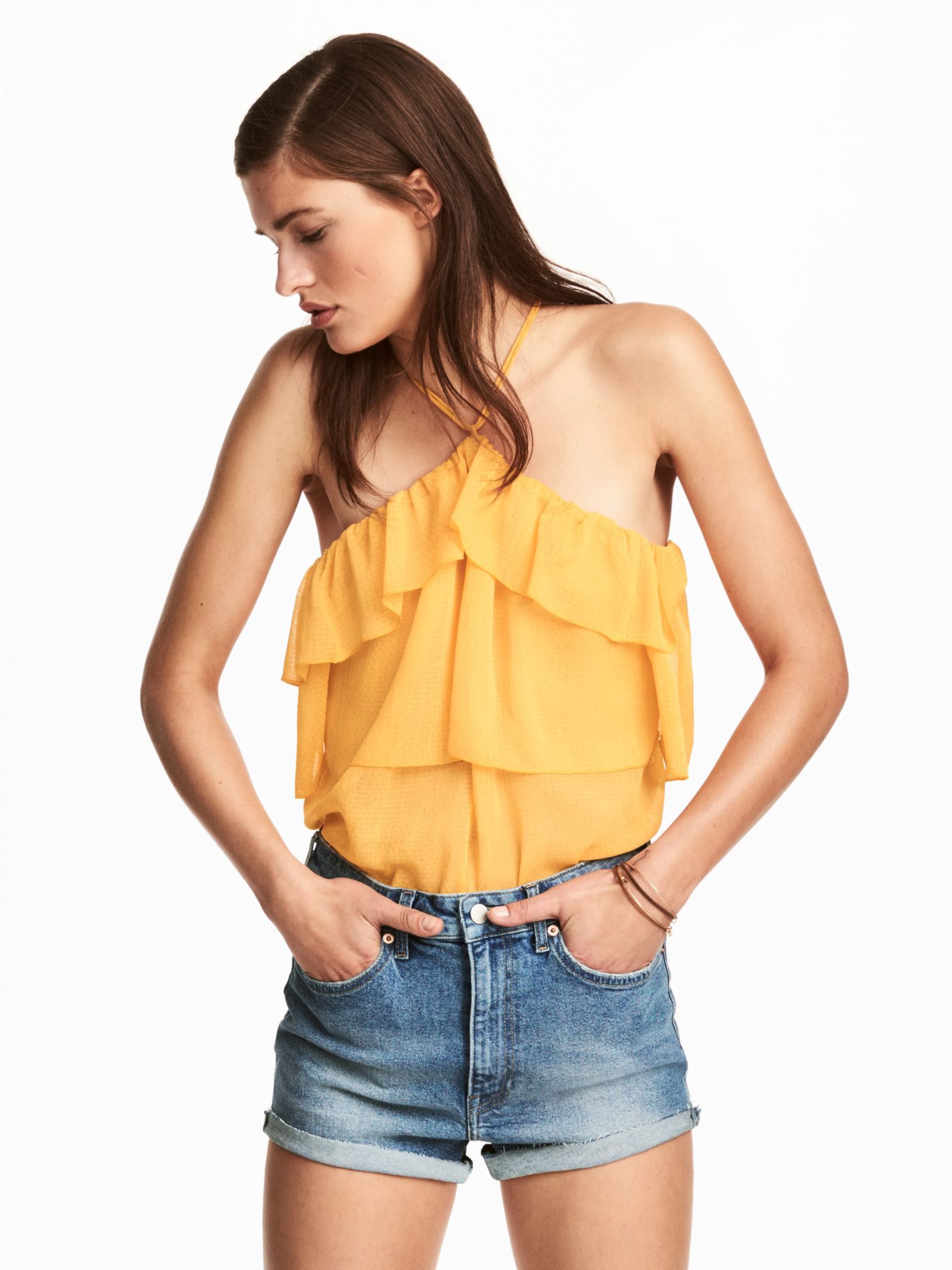 

Топ H&M 0497806-5 40 Желтый