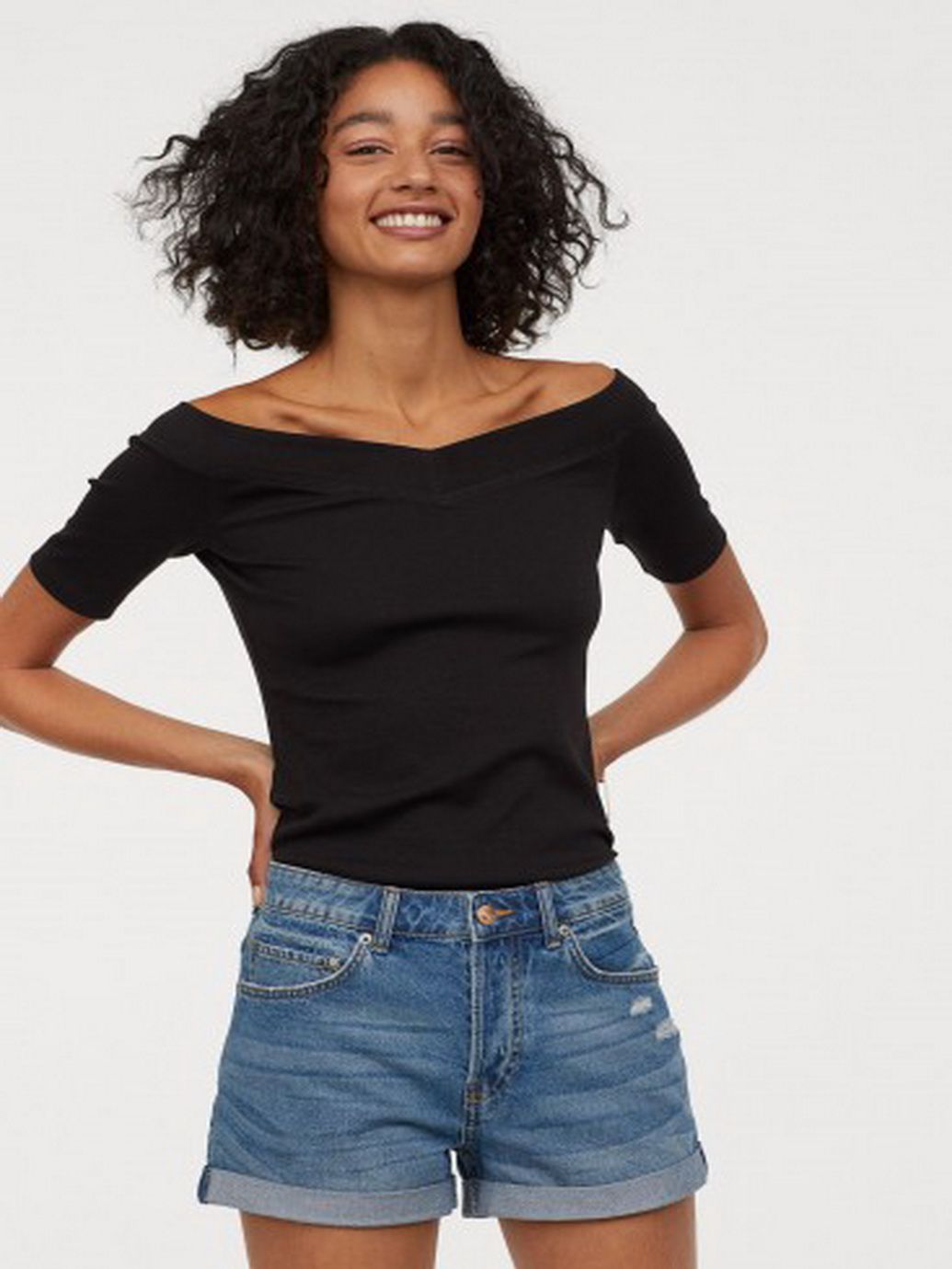 

Топ H&M 0795780-0  Черный, Топ H&M 0795780-0 XS Черный