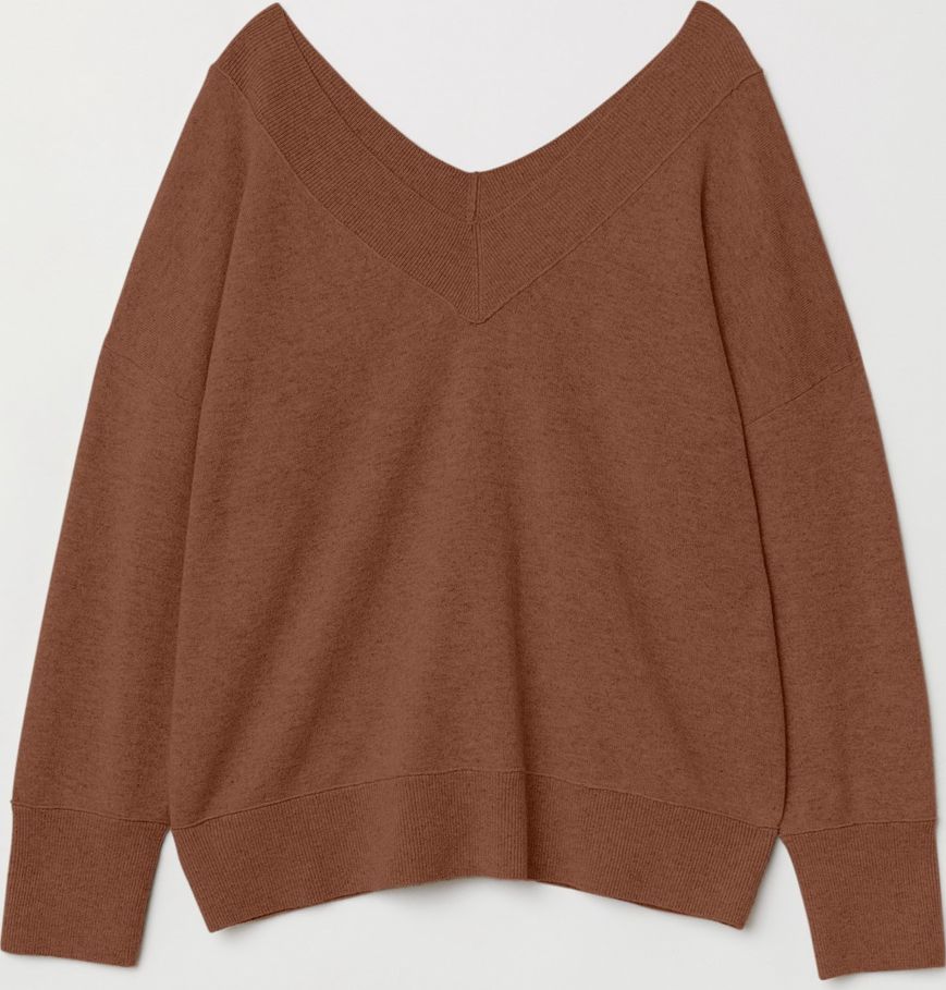 

Пуловер H&M 0682285-8  Коричневый, Пуловер H&M 0682285-8 S Коричневый