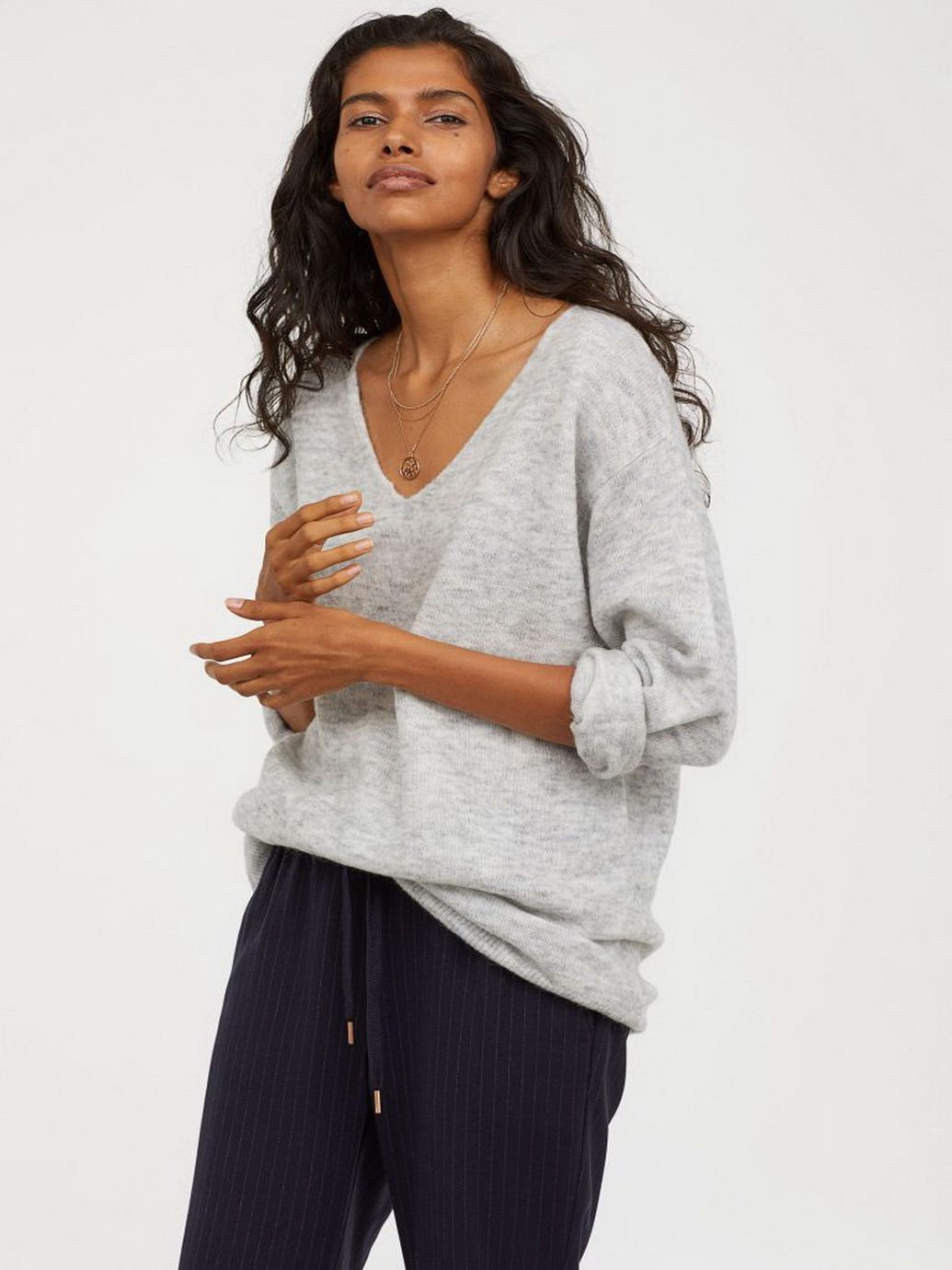 

Пуловер H&M 0682776-8 S Серый