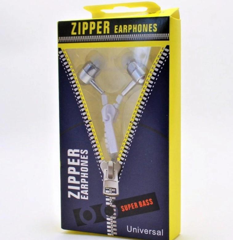 

Наушники змейка Zipper с микрофоном Zepper
