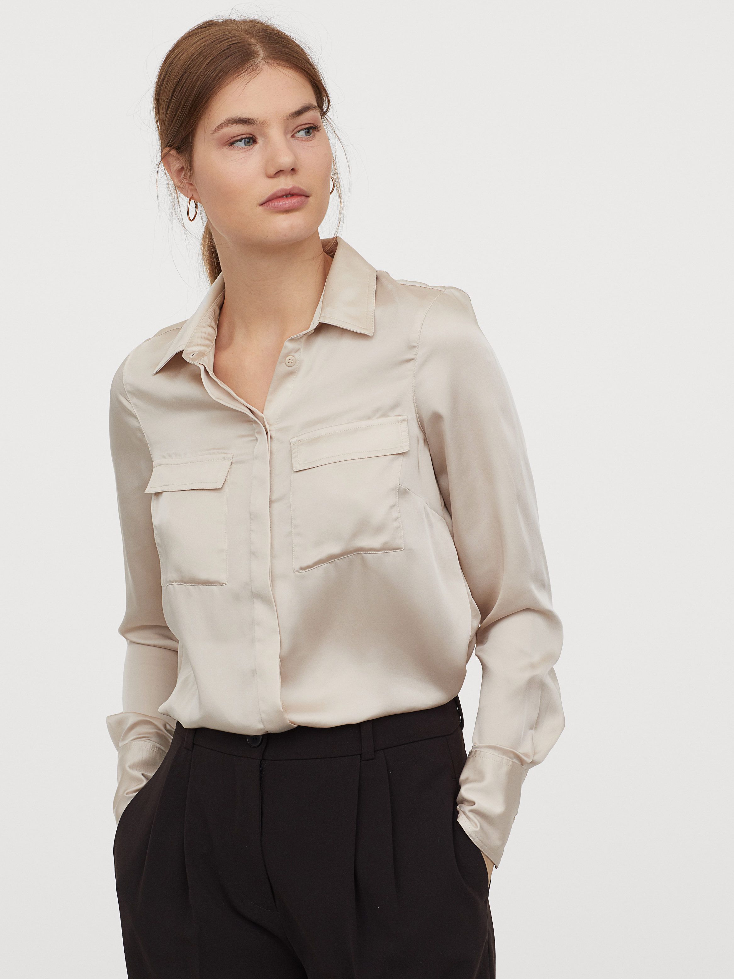 

Рубашка H&M 0716670-1 44 Бежевая