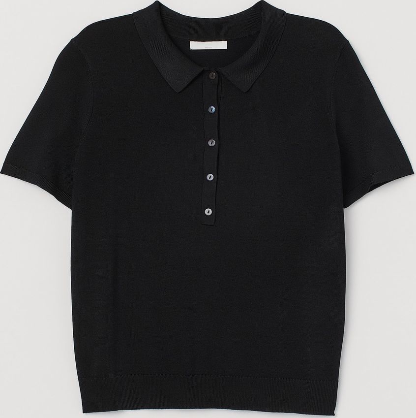 

Поло H&M 0762457-9 XXS Черное