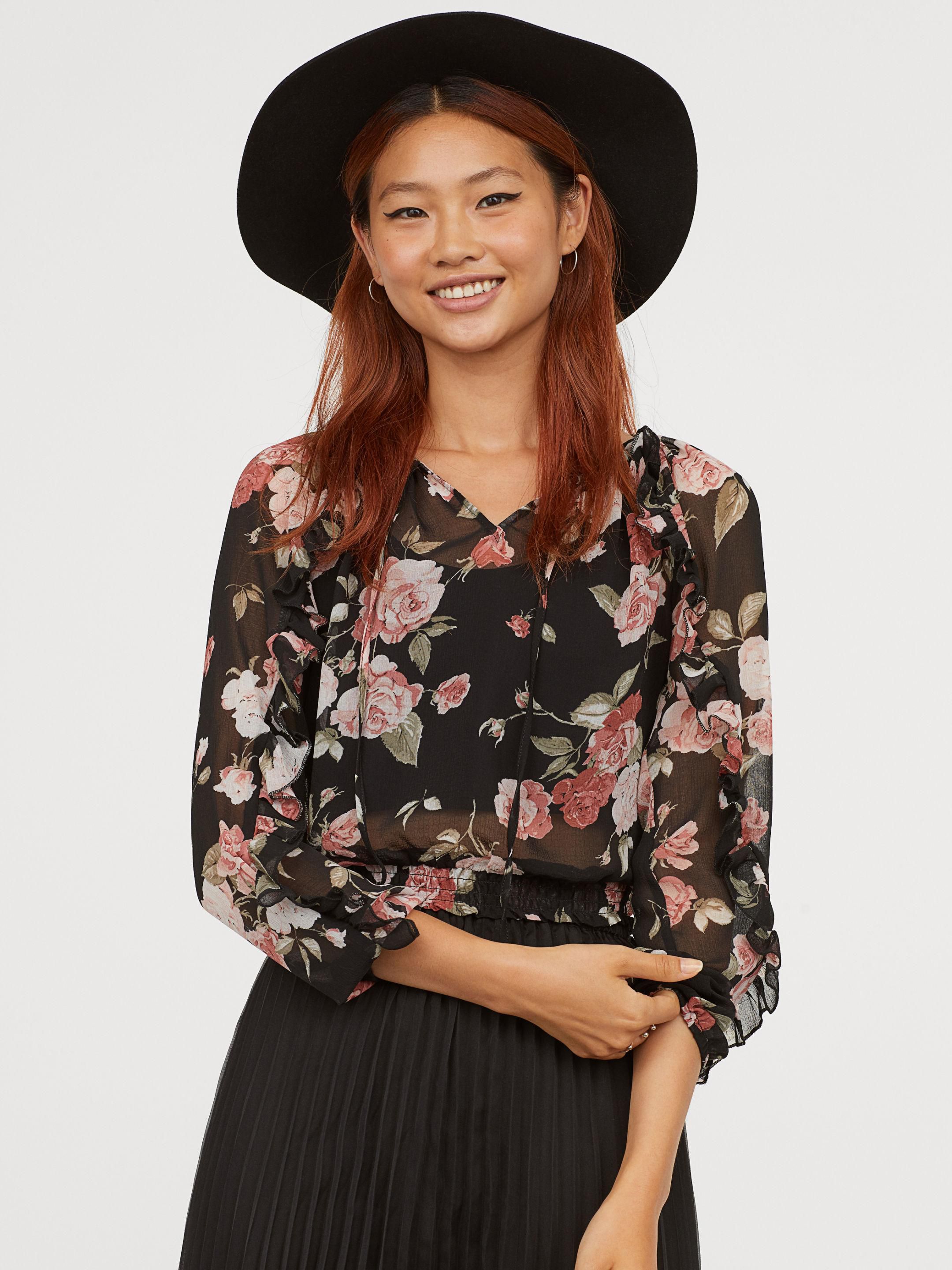 

Блузка H&M 0669809-0  Черная, Блузка H&M 0669809-0 32 Черная