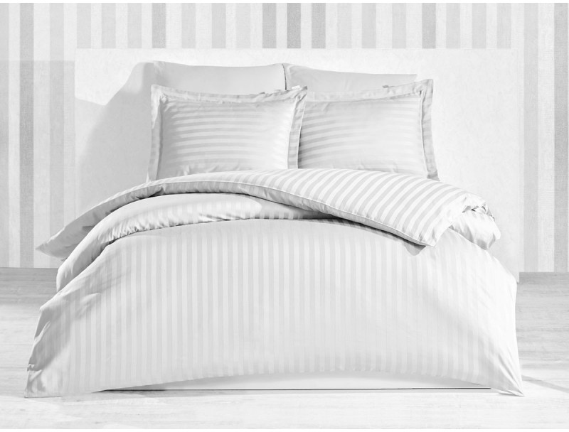 

Комплект постельного белья SoundSleep Stripe White Сатин-страйп Белый 160х220х2
