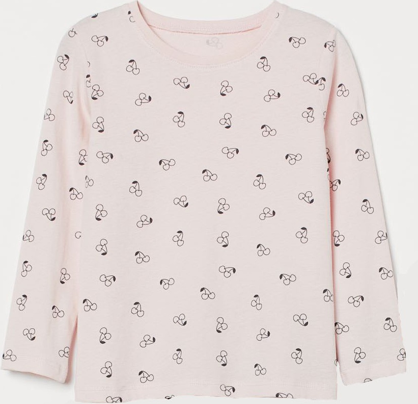 

Пижамная футболка с длинными рукавами H&M 302-76952212 98-104 см Бледно-розовая (hm00730376323)