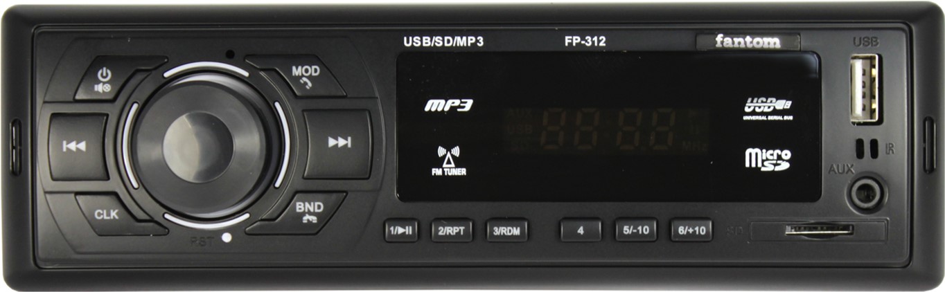 

Автомагнітола Fantom FP-312 Black/Red
