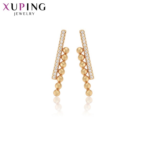 

Серьги Xuping с белыми фианитами позолота 18К 10008323