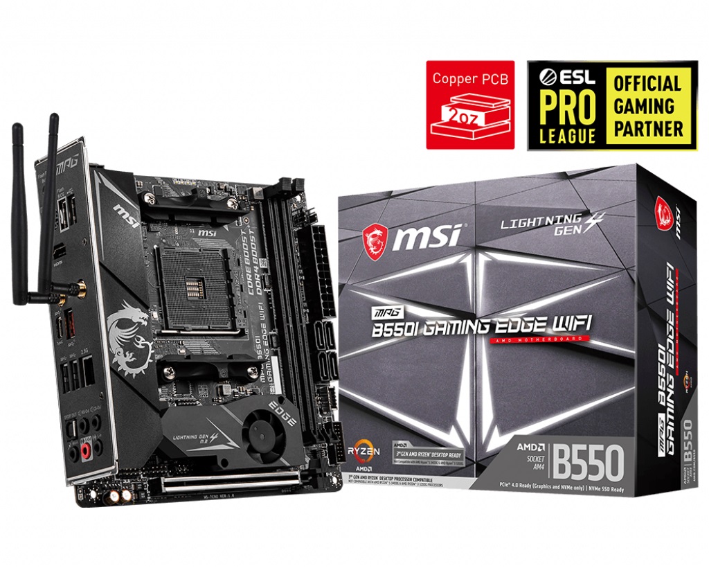 

Материнская плата MSI MPG B550I Gaming Edge Wi-Fi Socket AM4
