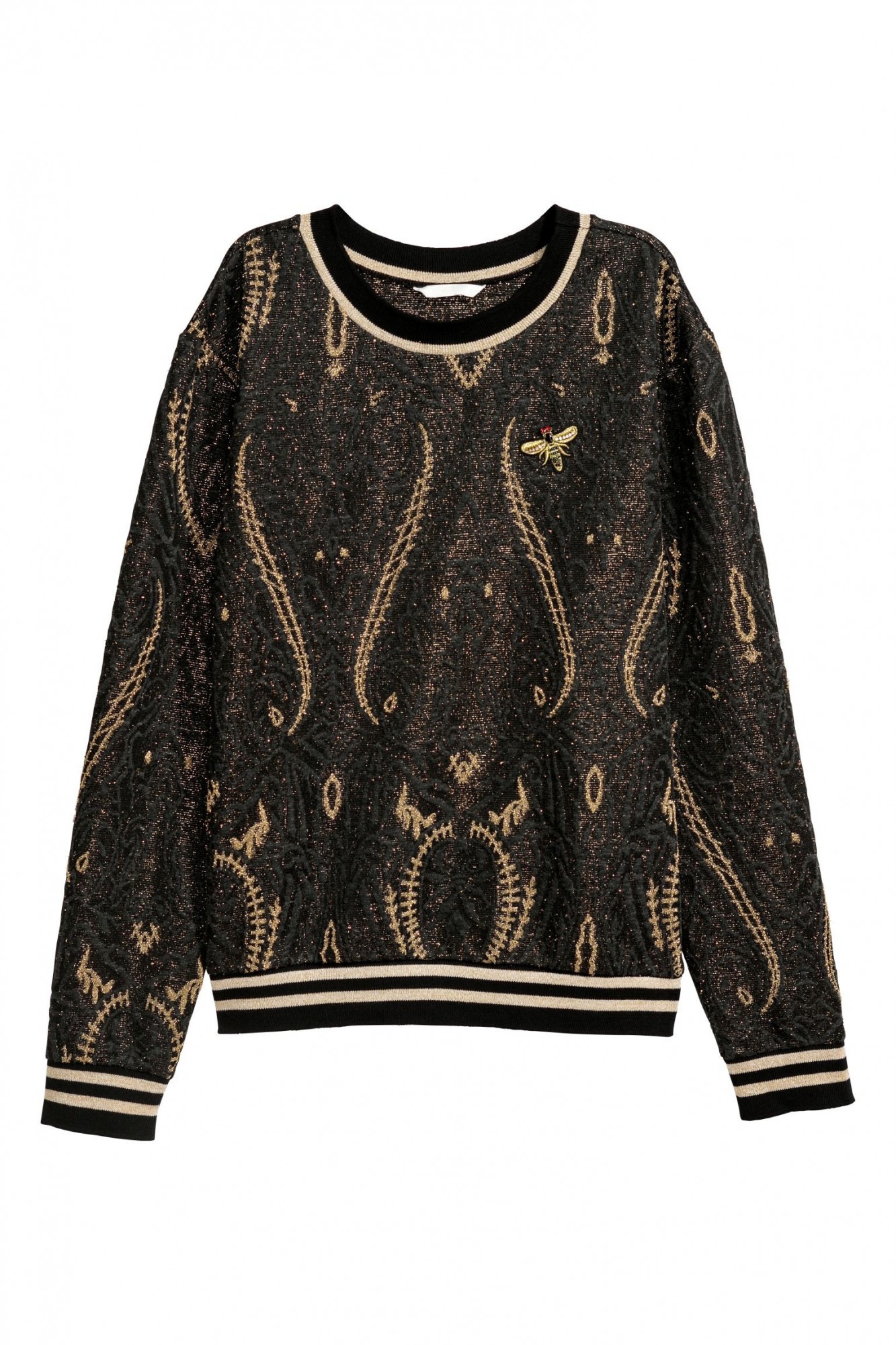 

Свитшот H&M S черный золотистый 5579836RP1