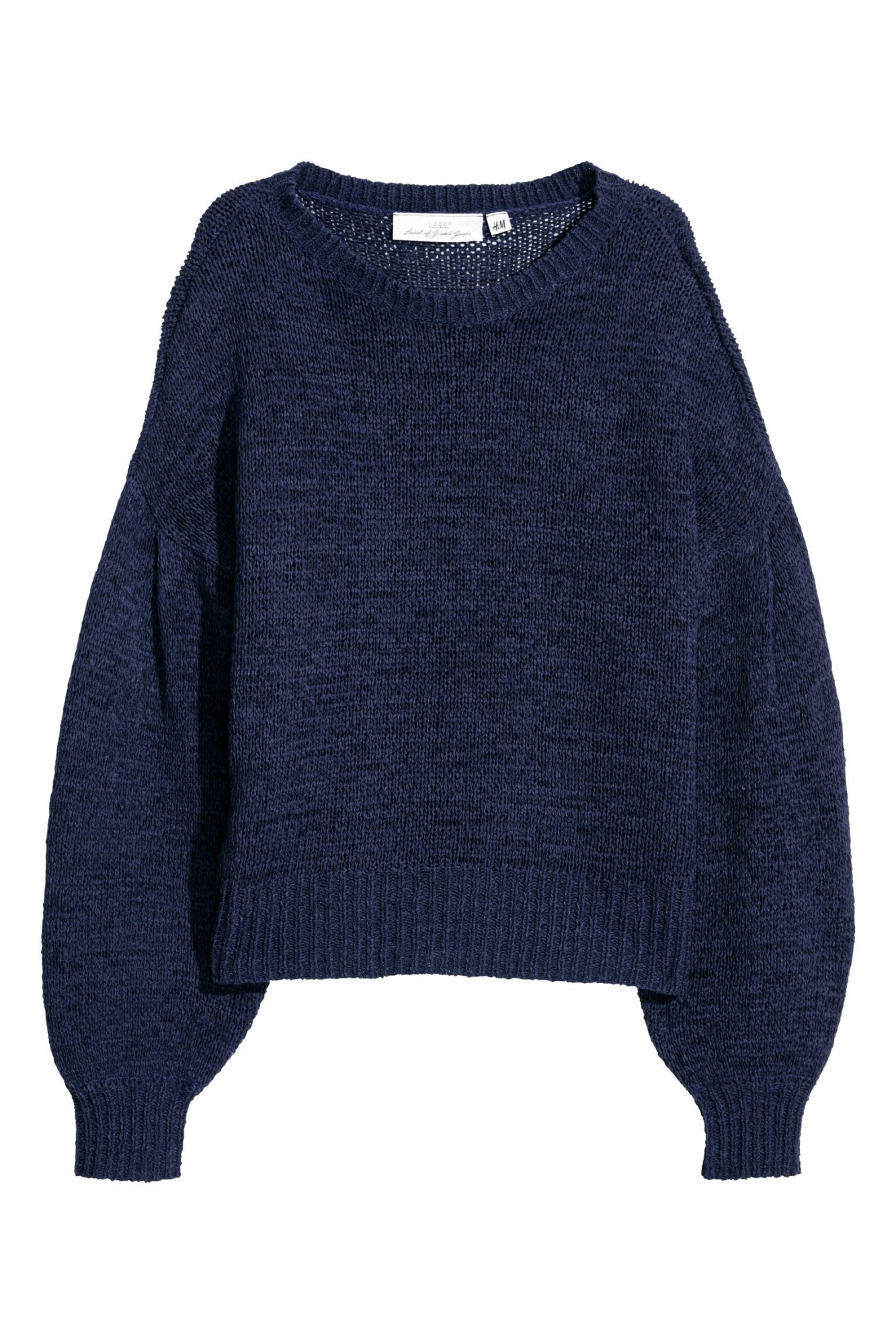 

Свитер оверсайз H&M L темно-синий 5815437RP21