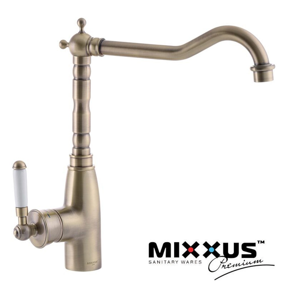 

Смеситель для кухни Ухо на гайке Mixxus Premium Vintage Bronze (Chr-011)