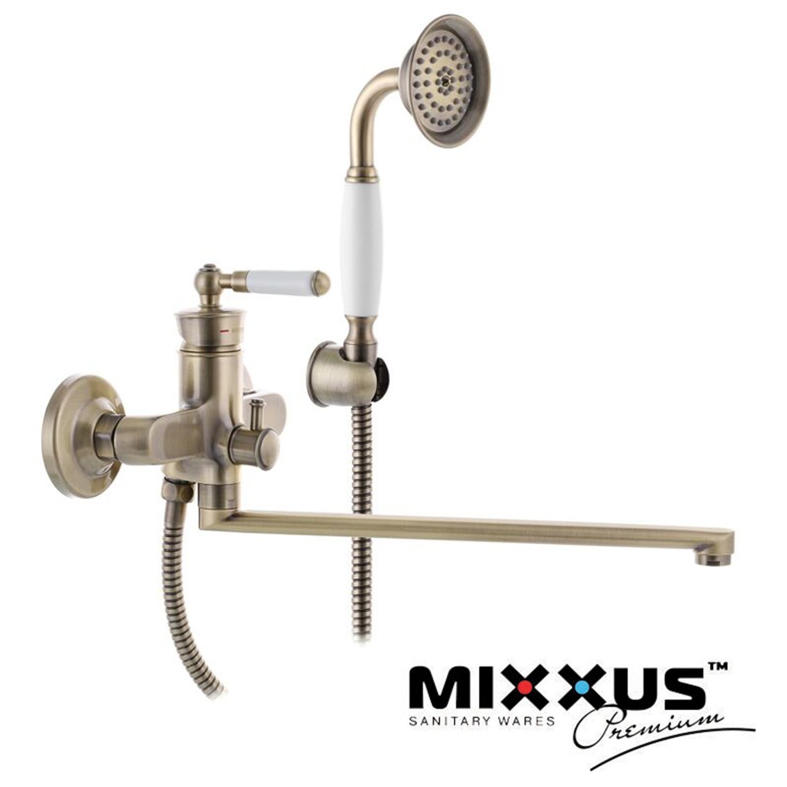 

Смеситель для ванны длинный нос Mixxus Premiun Vintage Bronze EURO (Chr-006)