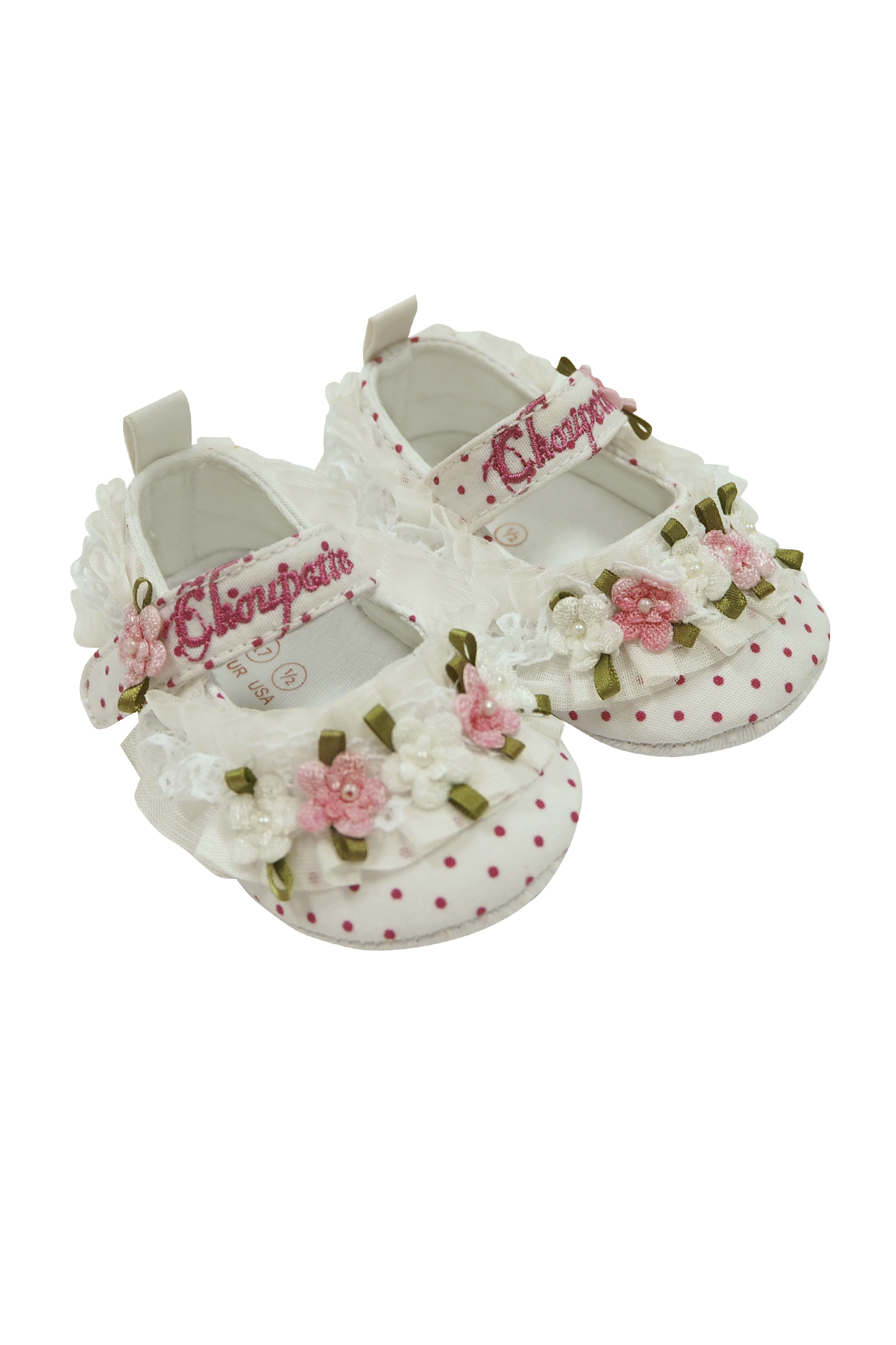 

Пинетки Choupette с розочками белый 18 (808-1-43-18)