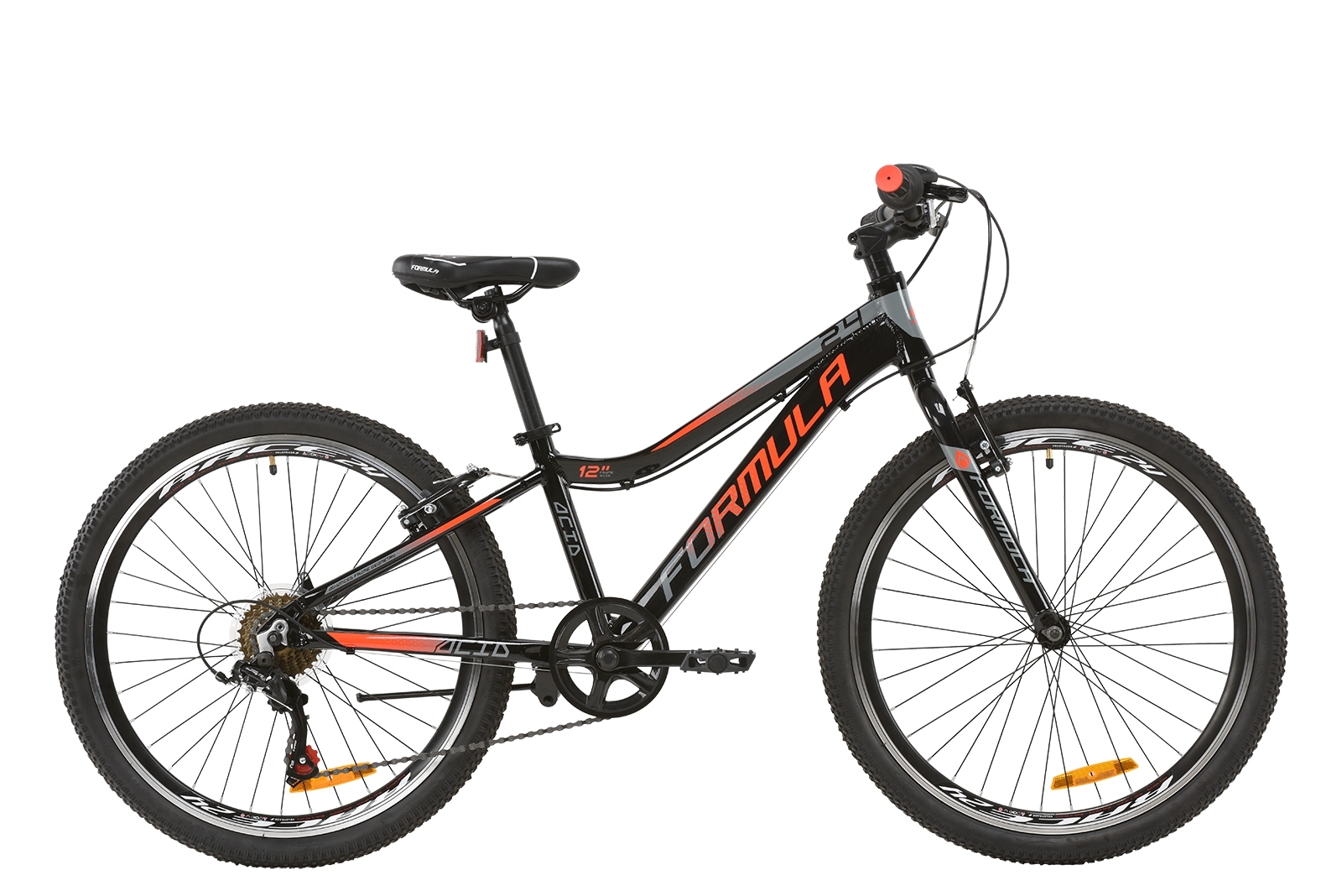 

Велосипед 24" FORMULA ACID 1.0 VBR 2020 черно-красный с серым
