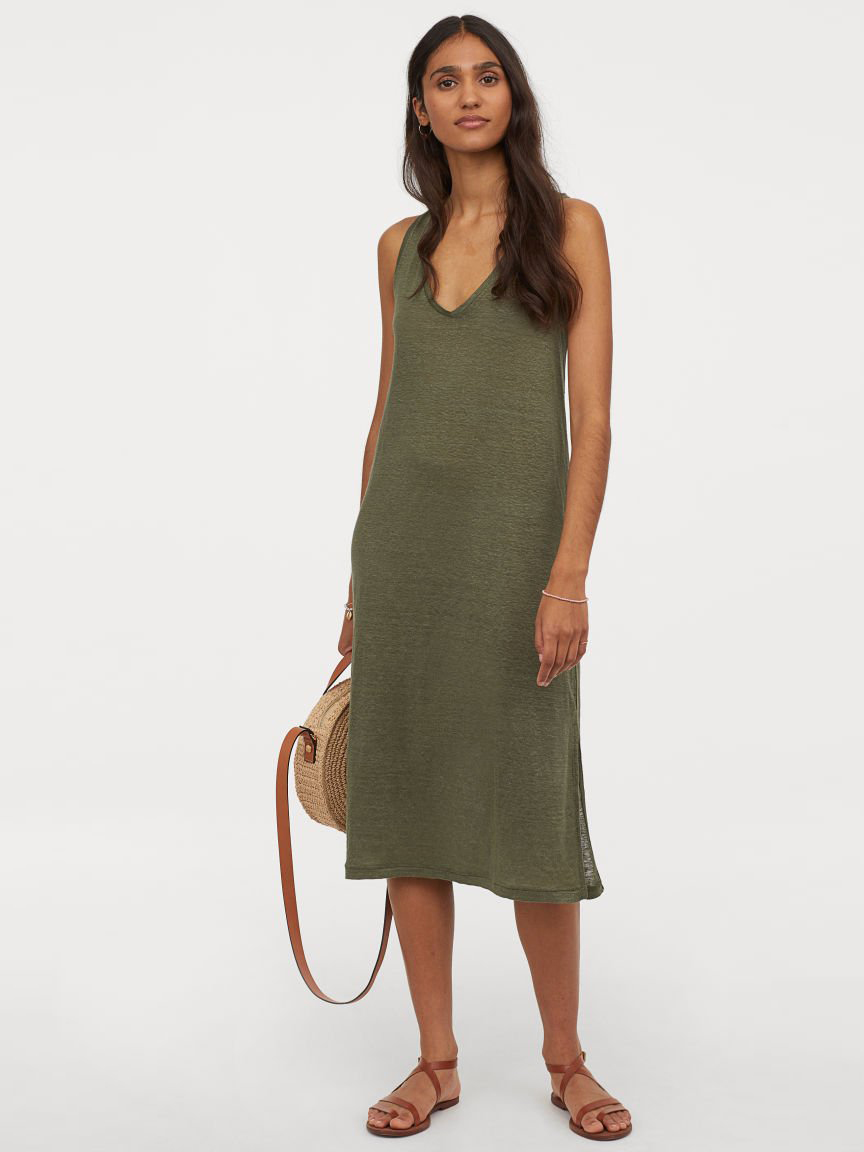 

Платье H&M 0752815-9  Хаки, Платье H&M 0752815-9 XS Хаки