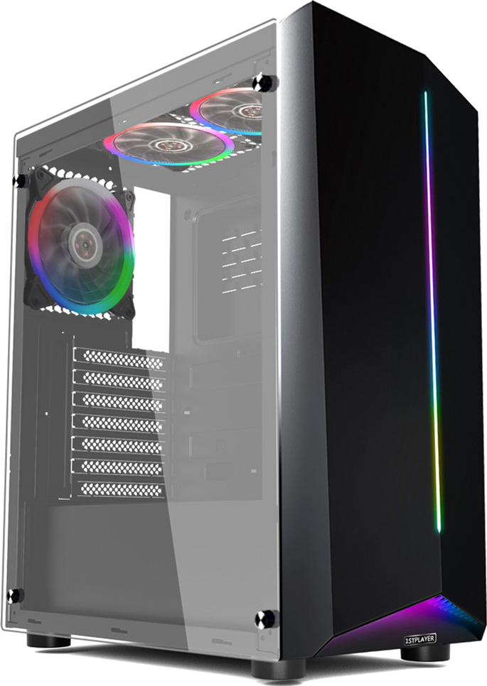 

Корпус 1stPlayer R6-A-3R1 Color LED Black