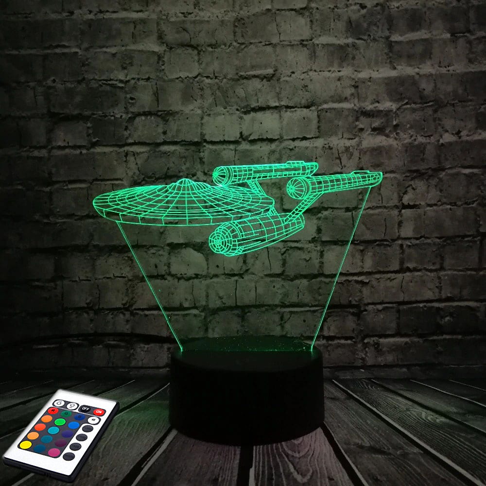 

3D светильник с пультом и аккумулятором 3D Lamp Стартрек (LP-2808)