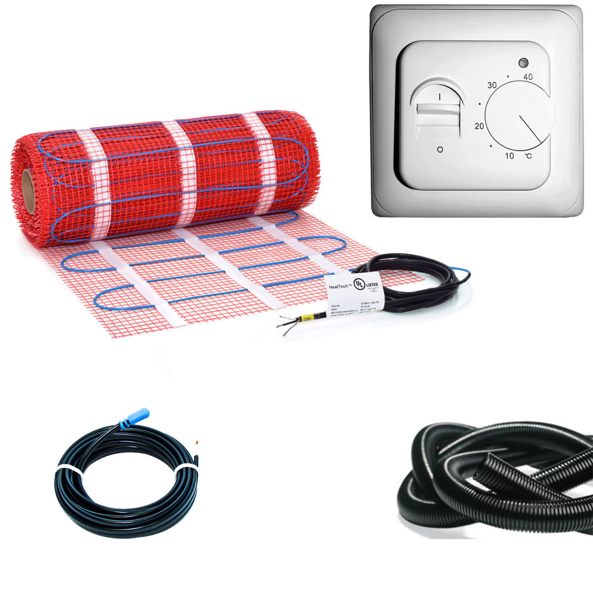 

Нагревательный мат для теплого пола HeatTech HTMAT с терморегулятором 1200 Вт 6,0м.кв. (HTMATKIT-240-6.0)