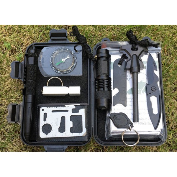 

Набор для выживания комплект инструментов TRAVELER Survival Kit Black
