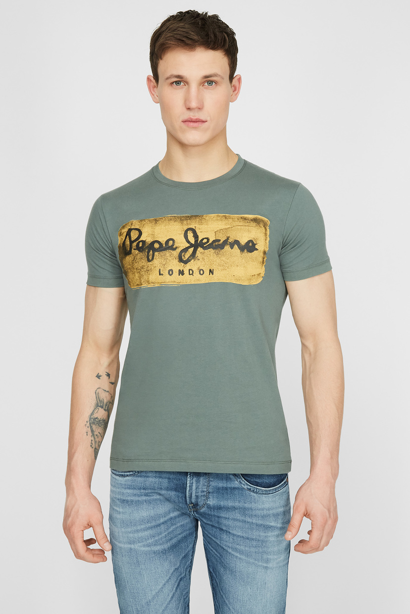 

Мужская зеленая футболка CHARING Pepe Jeans  PM503215, Мужская зеленая футболка CHARING Pepe Jeans S PM503215