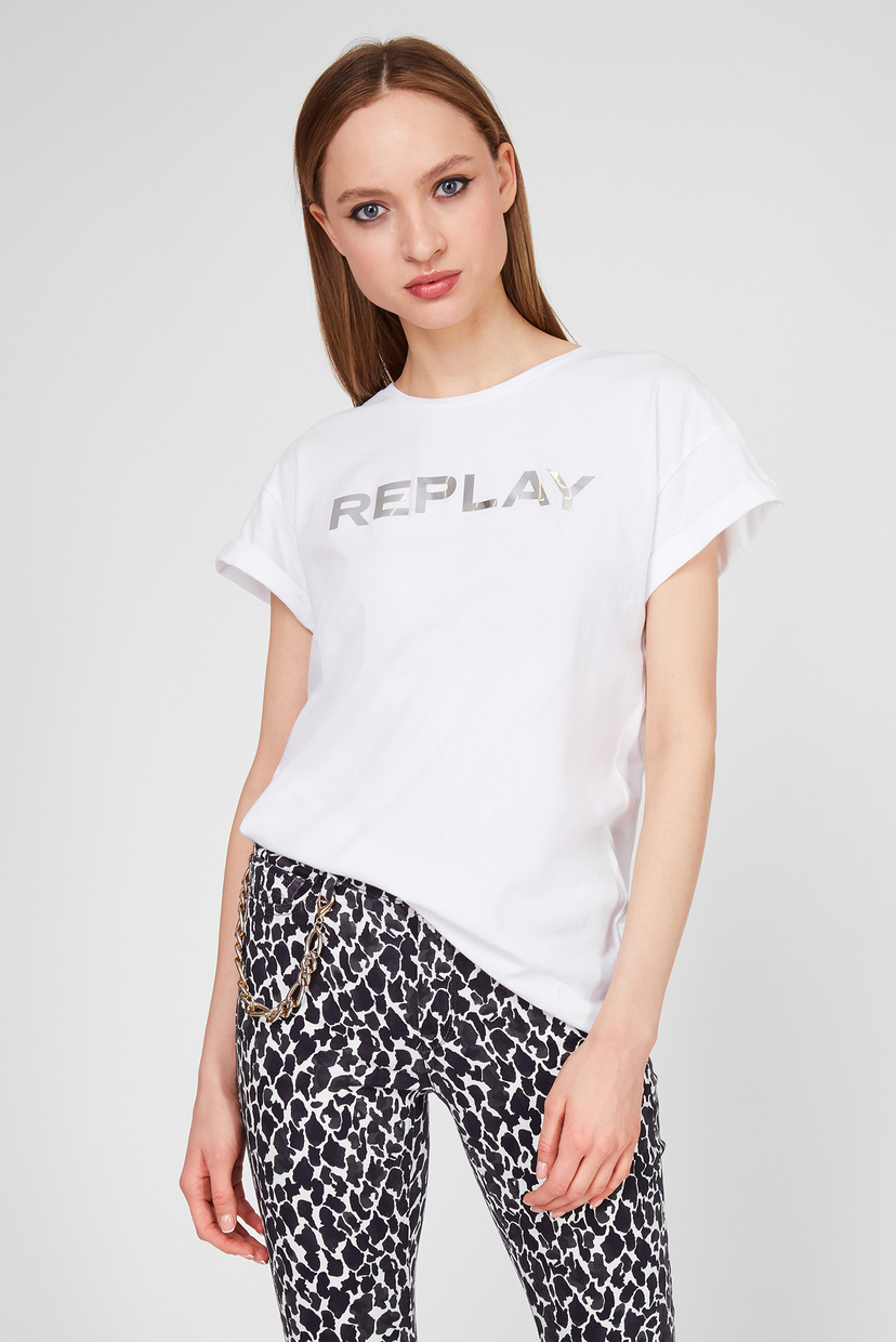 

Женская белая футболка Replay XS W3525 .000.23168P