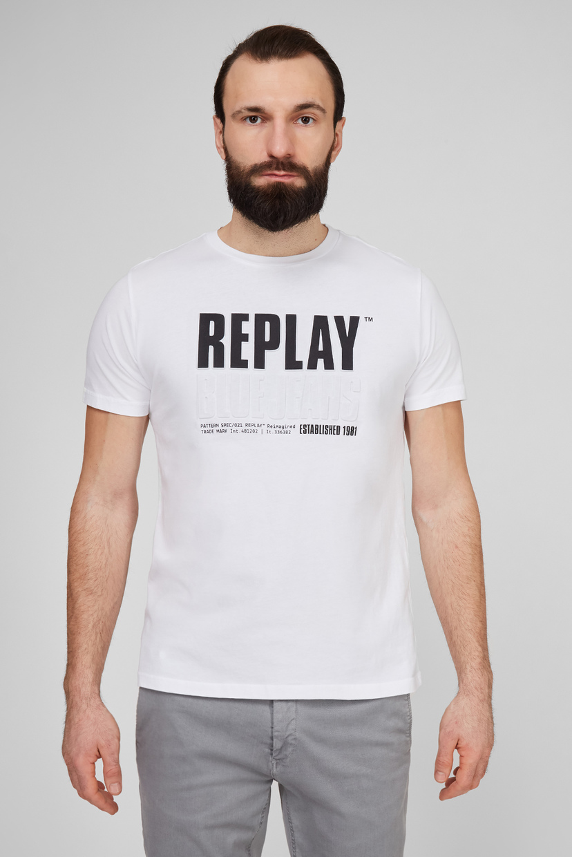 

Мужская белая футболка Replay M M3413 .000.22880