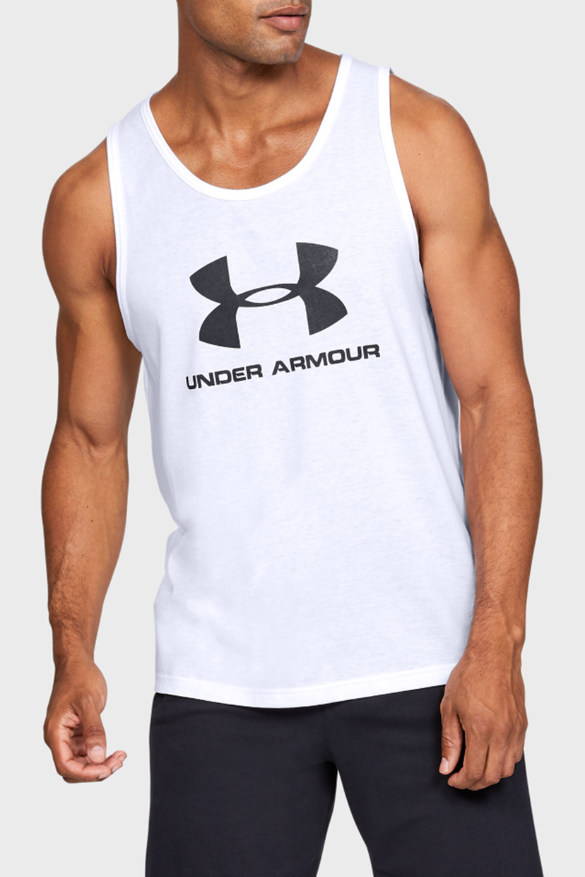

Мужская белая майка UA SPORTSTYLE LOGO Under Armour  1329589-101, Мужская белая майка UA SPORTSTYLE LOGO Under Armour S 1329589-101