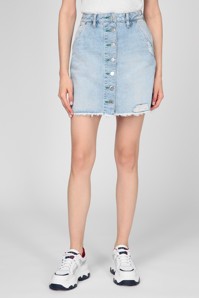 

Женская голубая джинсовая юбка A-LINE SHORT DENIM SKIRT Tommy Hilfiger 26 DW0DW10096