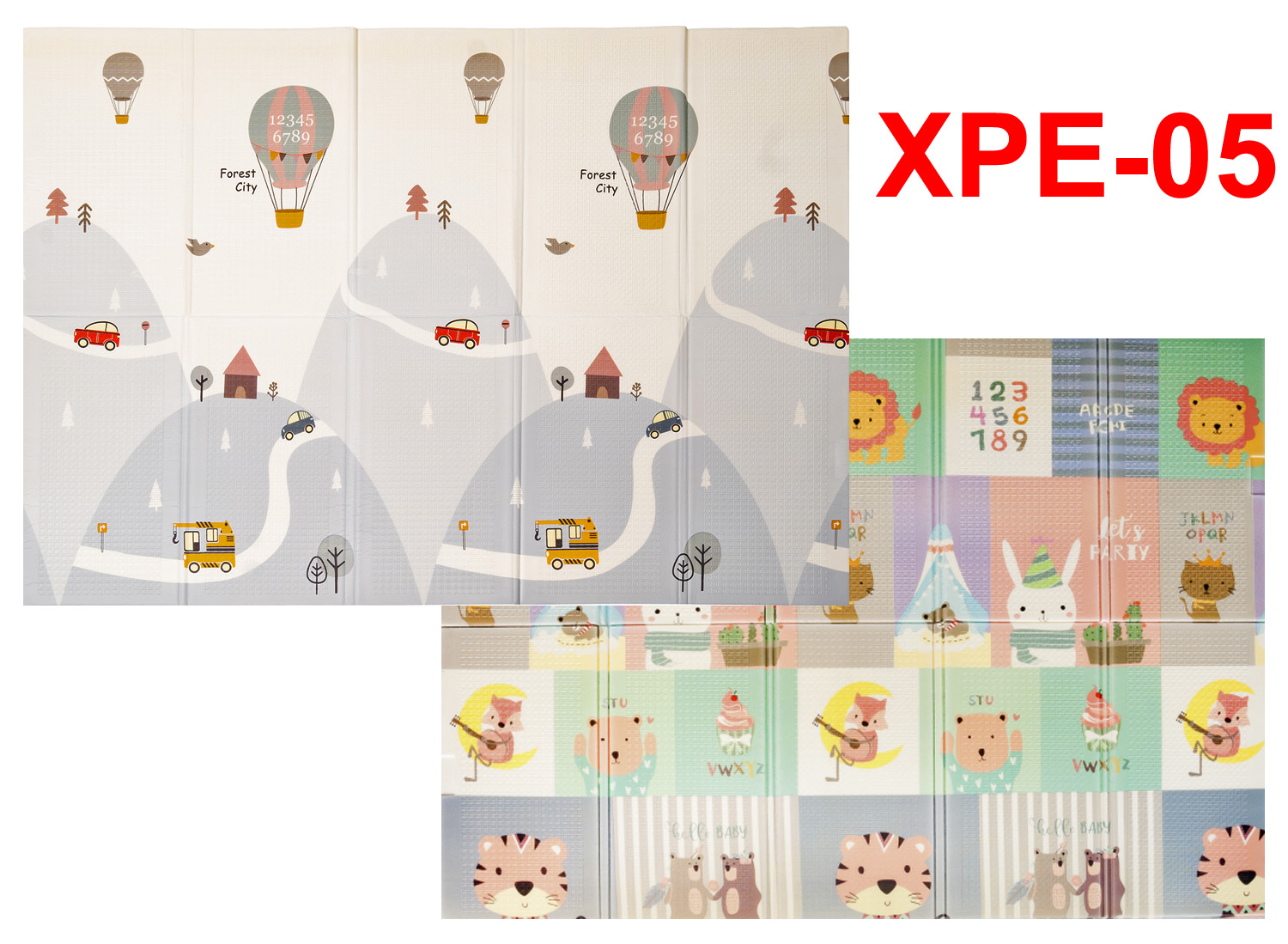 

Детский складной двусторонний развивающий термоковрик QKids XPE-05 150x200x1 см