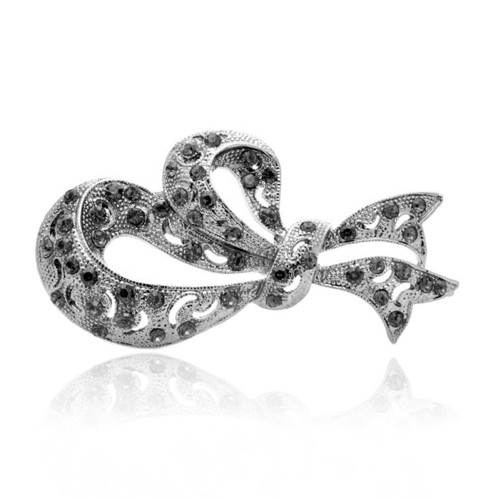 

Брошь женская BROCHE бижутерия с марказитом Бант BRBF111641