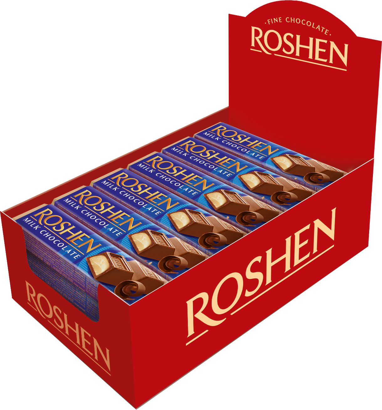 Акция на Упаковка шоколадных батончиков Roshen Батон молочно-шоколадный с начинкой крем-брюле 43 г х 30 шт (4823077613647_4823077613630) от Rozetka UA