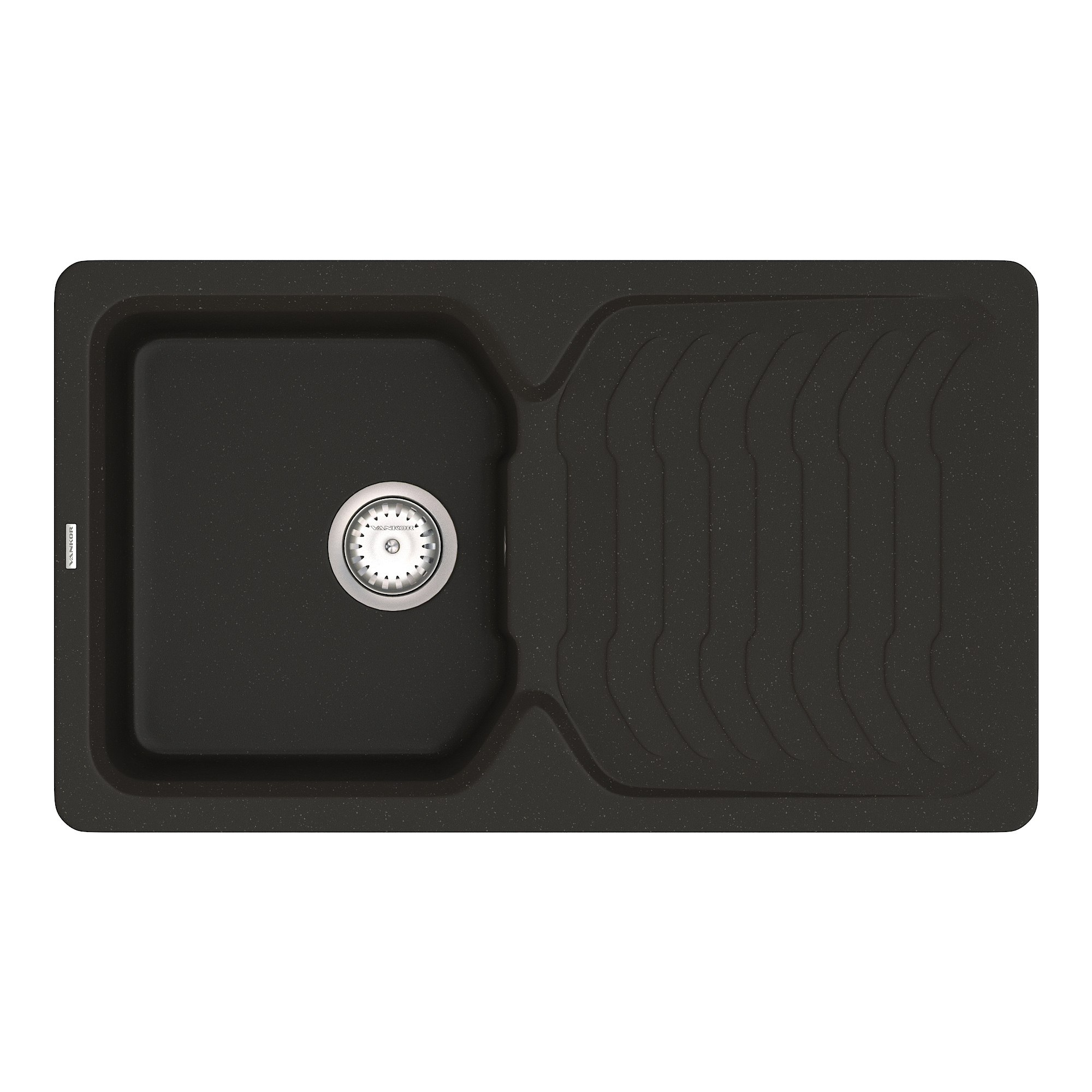 

Мойка Кухонная Vankor Sigma Smp 02.85 Black + Сифон Vankor