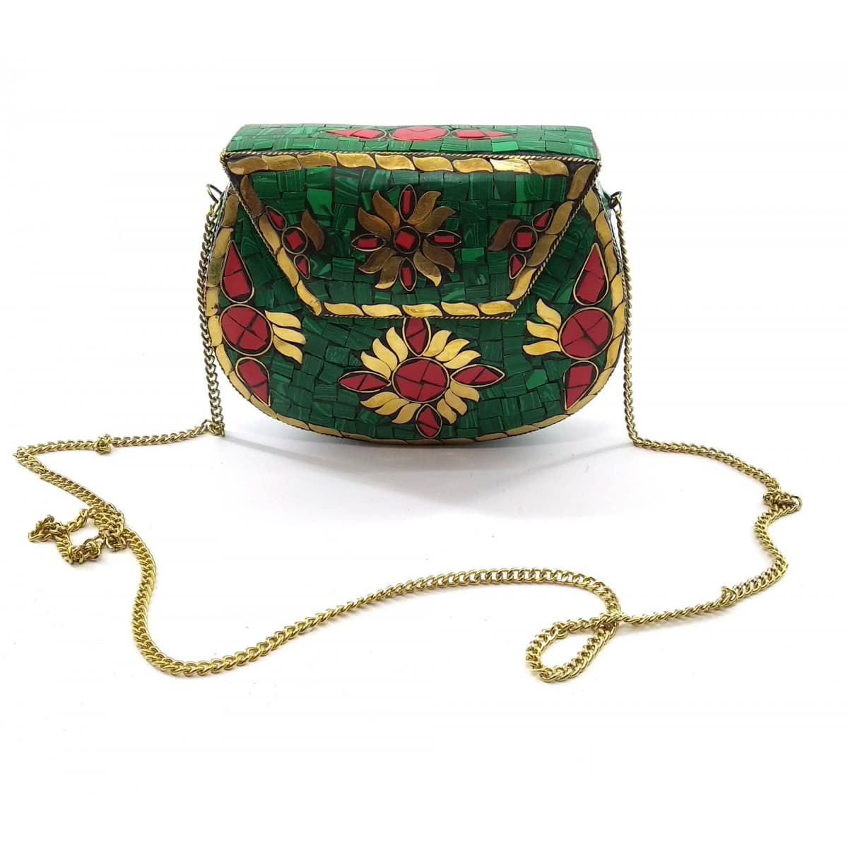 

Сумочка Бронзовая С Кораллами И Бирюзой Красная(16Х12Х5,5 См) 29325