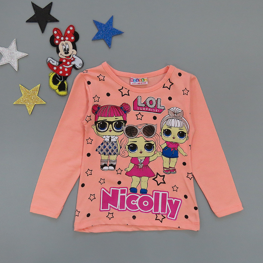 

Лонгслив Hacali kids для девочки 86-92 см Персиковый 17541