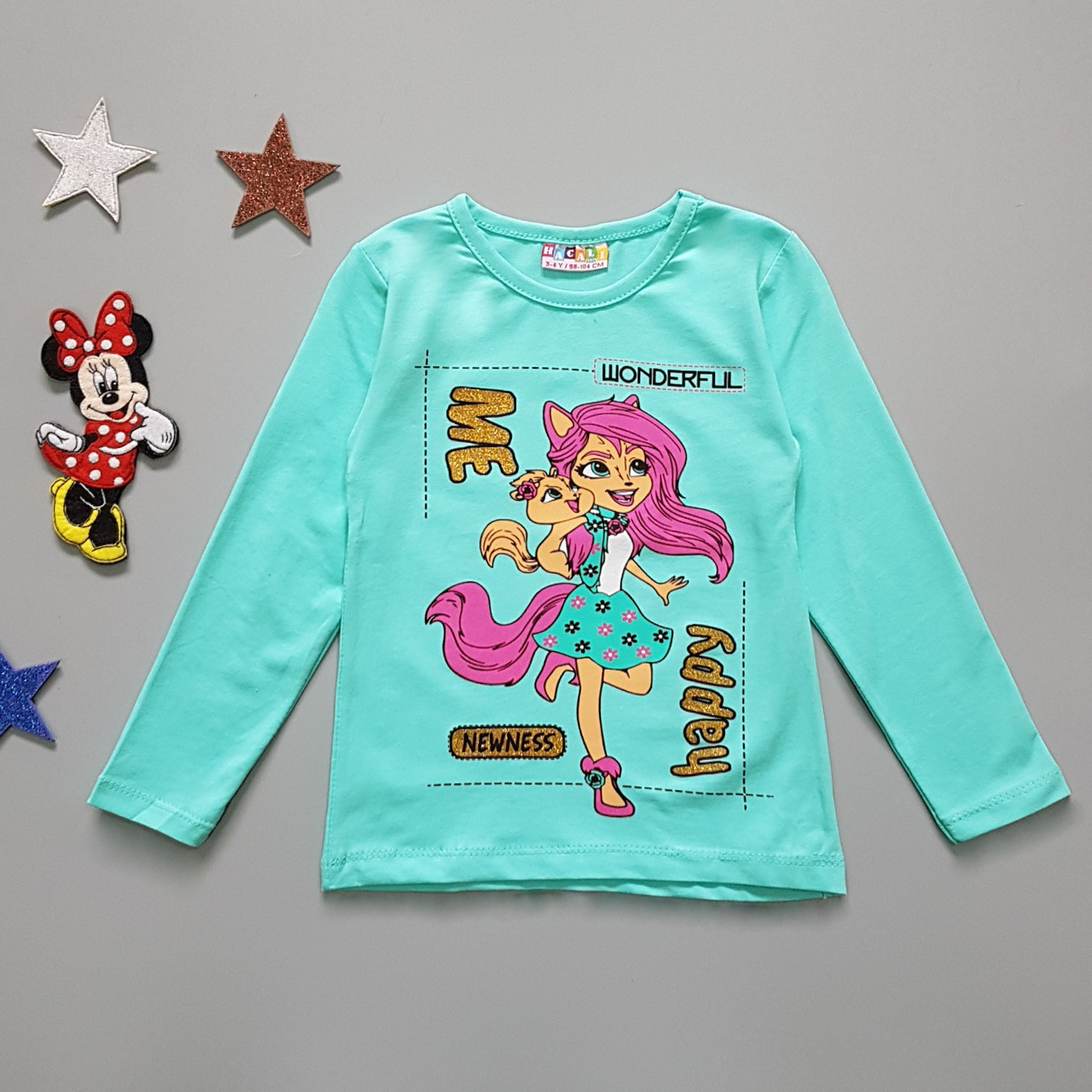 

Лонгслив Enchantimals Hacali kids для девочки 86-92 см Бирюзовый 18492